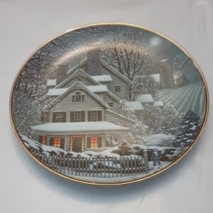Franklin Mint "Winter Home" Vintage Collector Plate 1990's